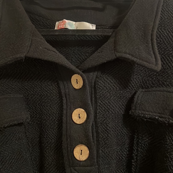 Free People Beach Rowan Pull over with collar - Picture 2 of 4